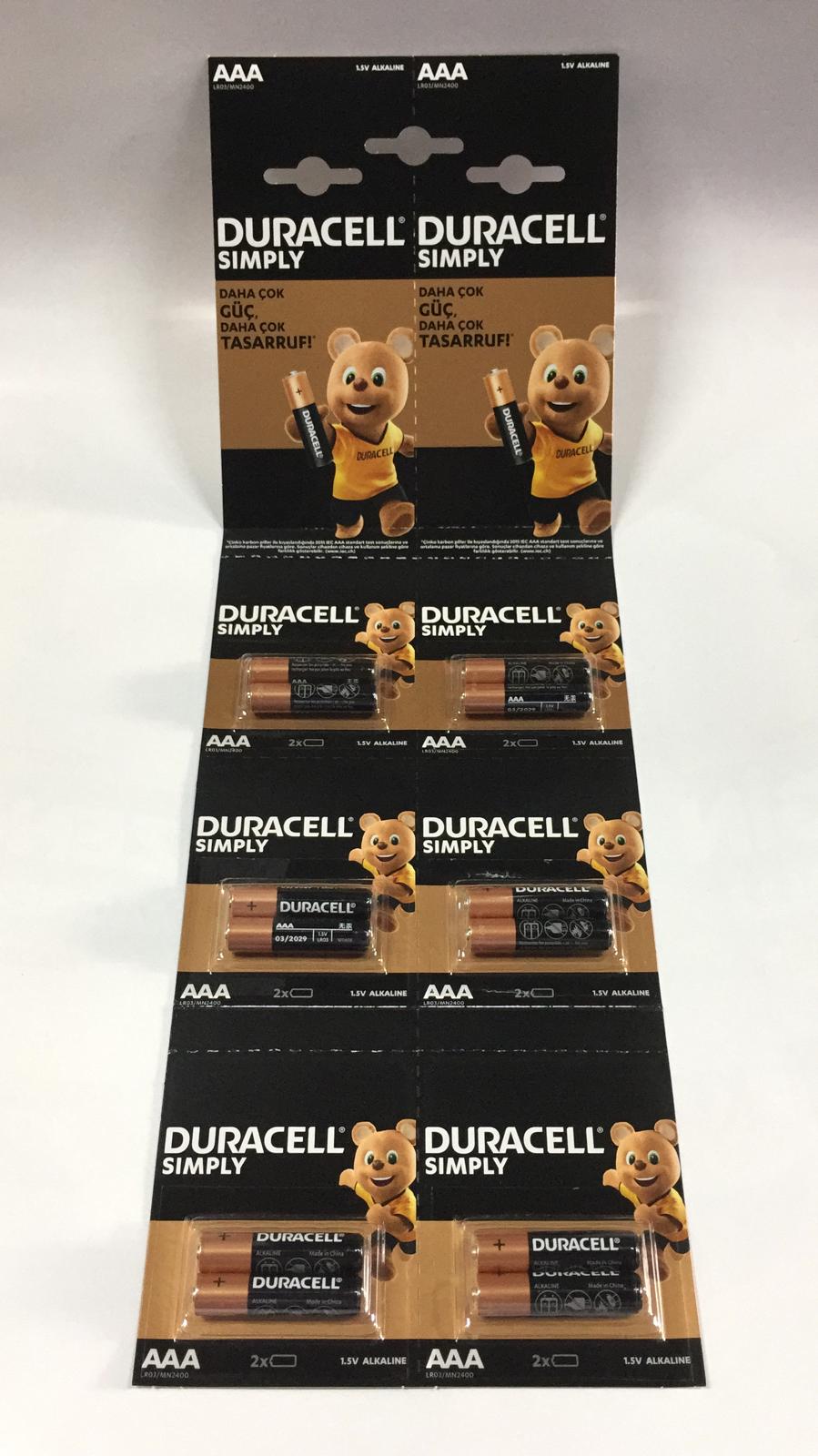 Duracell İnce Pil 20 adet